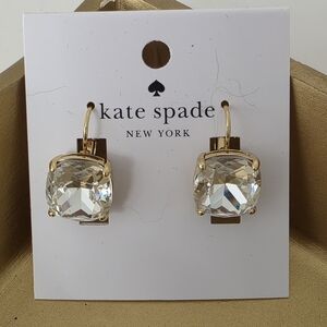 Kate Spade Gold and Clear Stone Earrings